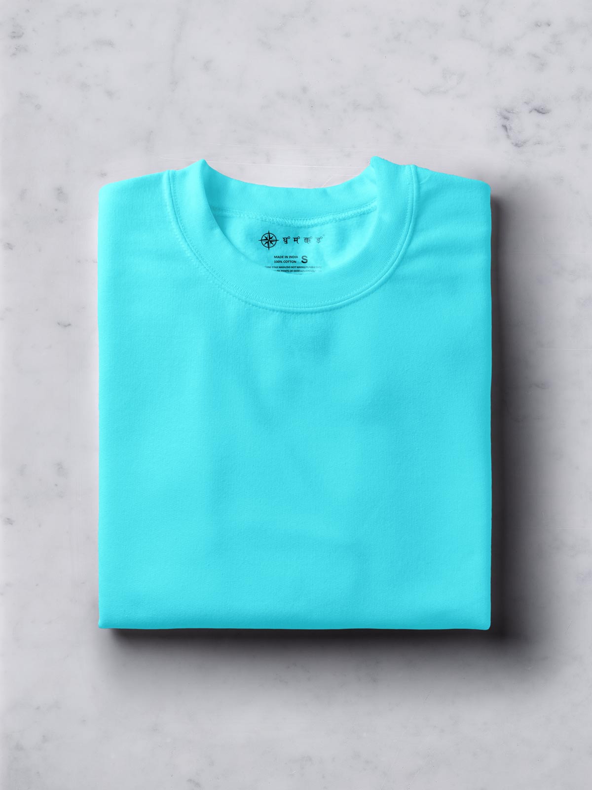 Celeste-blue-t-shirt-for-men by Ghumakkad