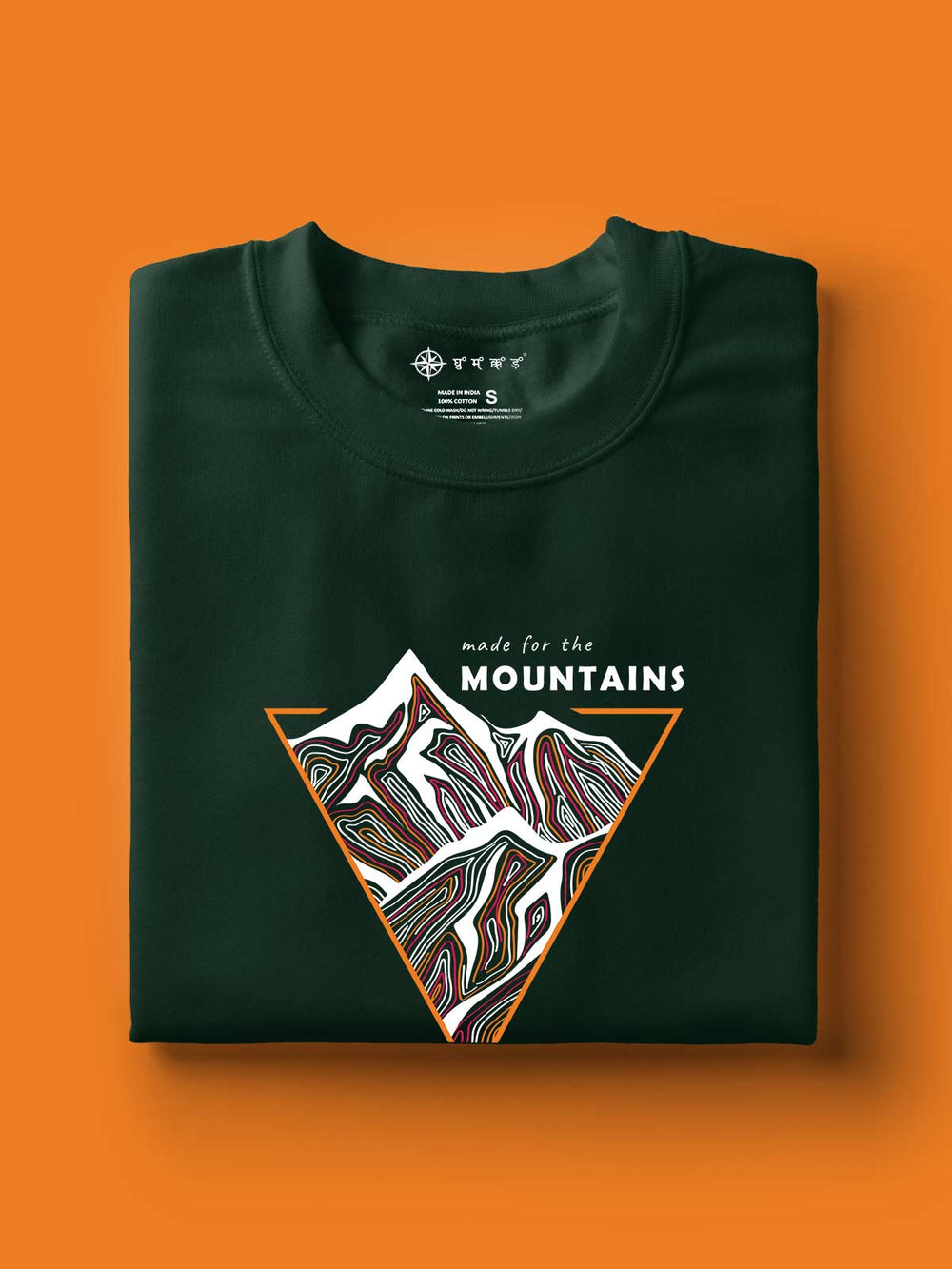 Made-for-mountain-printed-t-shirt-for-men by Ghumakkad