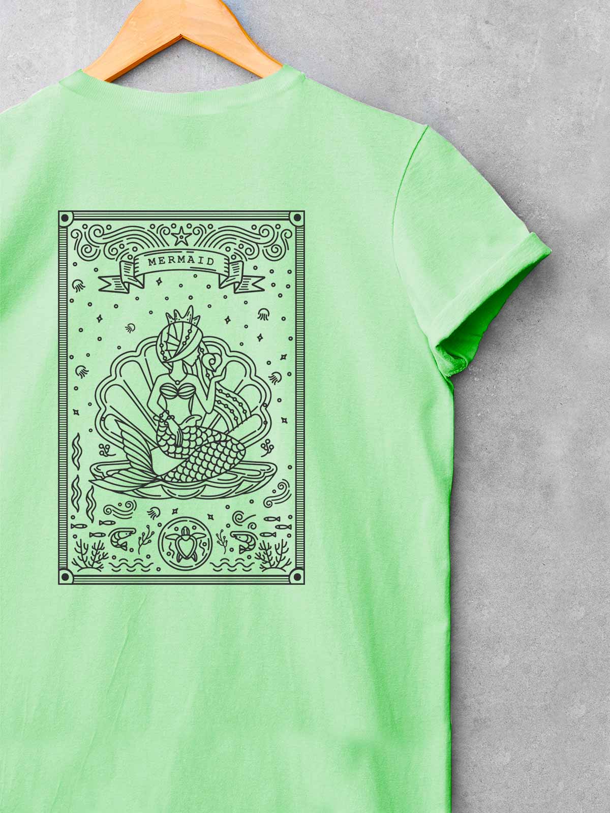 Mermaid-backprint-t-shirt-for-men by Ghumakkad