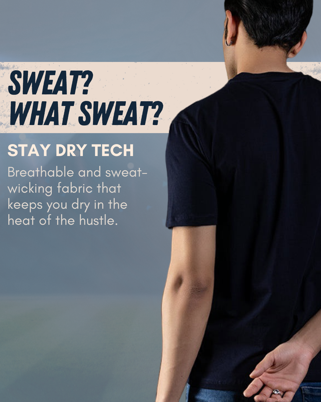 Navy Blue Active Wear T-shirt
