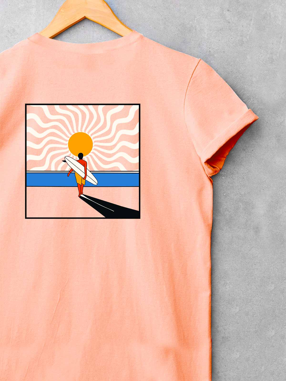Surfer-boy-backprint-t-shirt-for-men by Ghumakkad