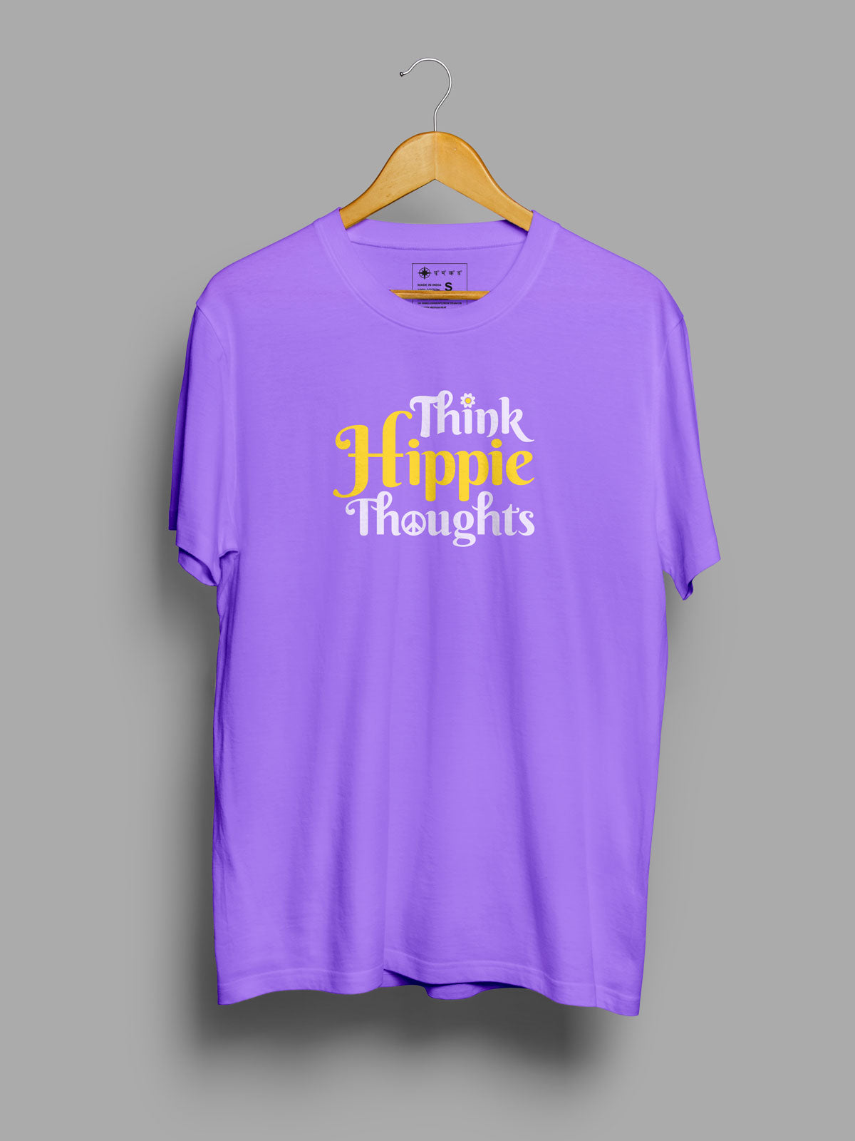 Think-hippie-thoughts-printed-t-shirt-for-men by Ghumakkad