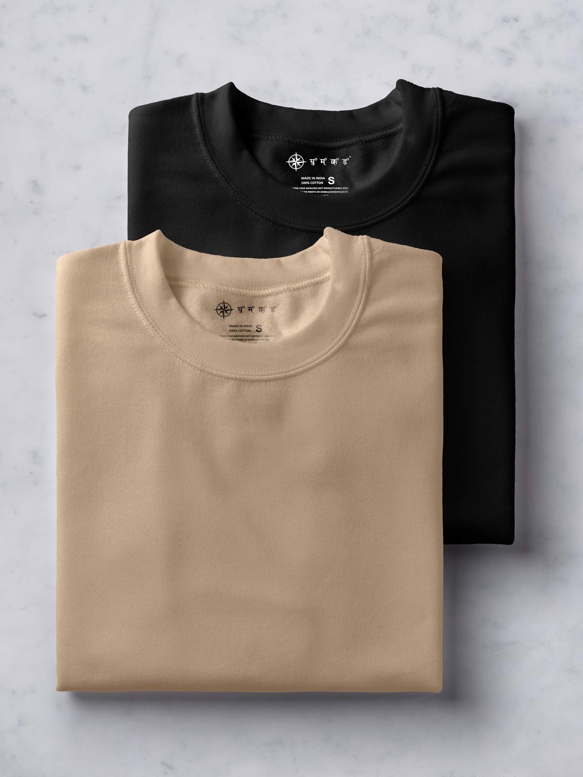 Beige Black T shirts Combo – Shop Ghumakkad
