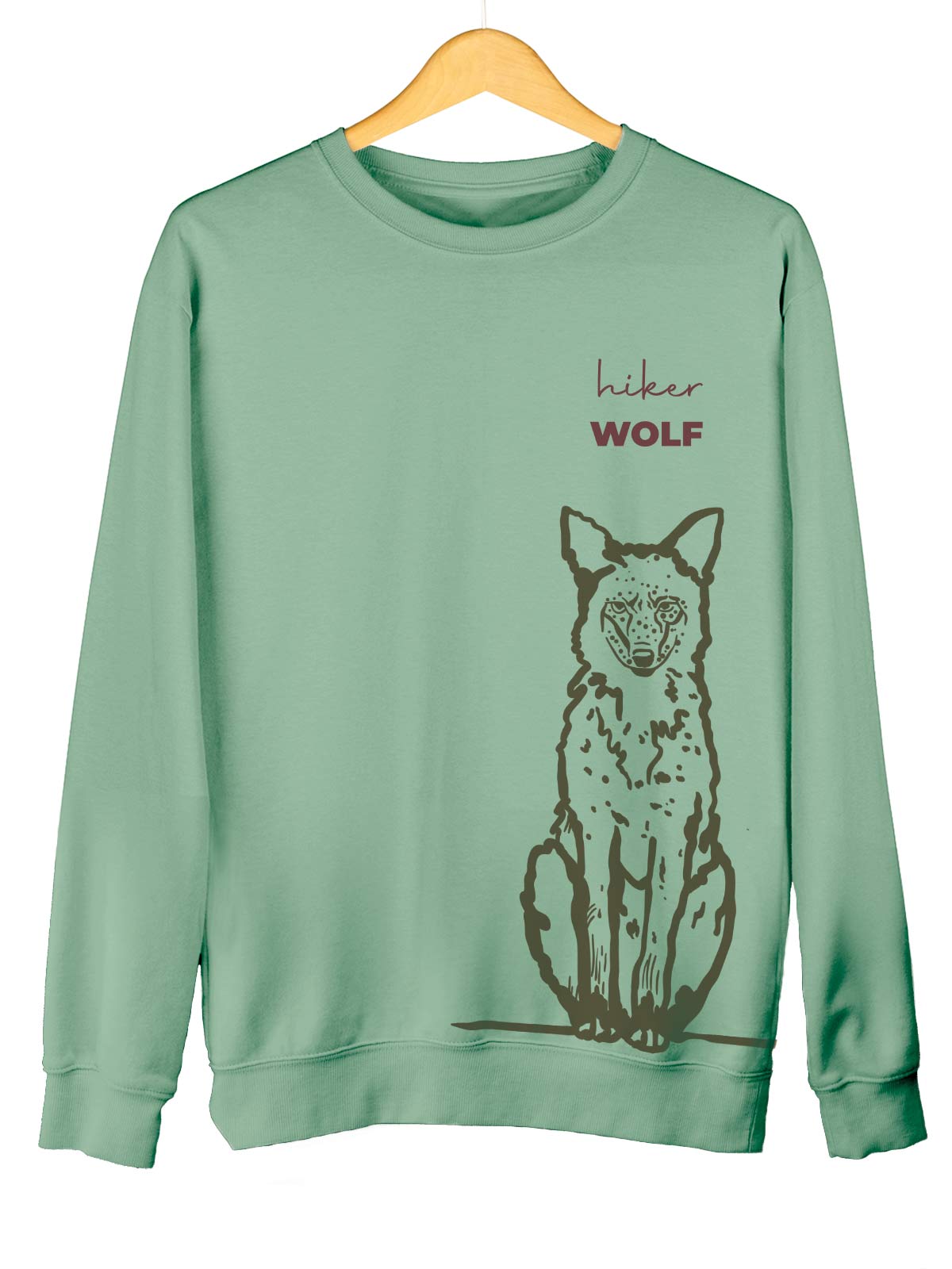 Hiker Wolf | Printed Unisex Sweatshirt