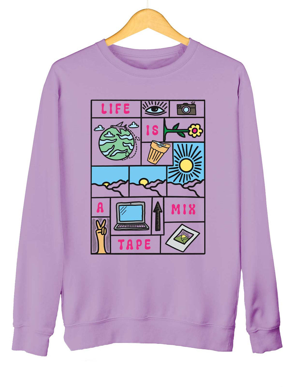 Life is a Mix tape | Printed Unisex Sweatshirt
