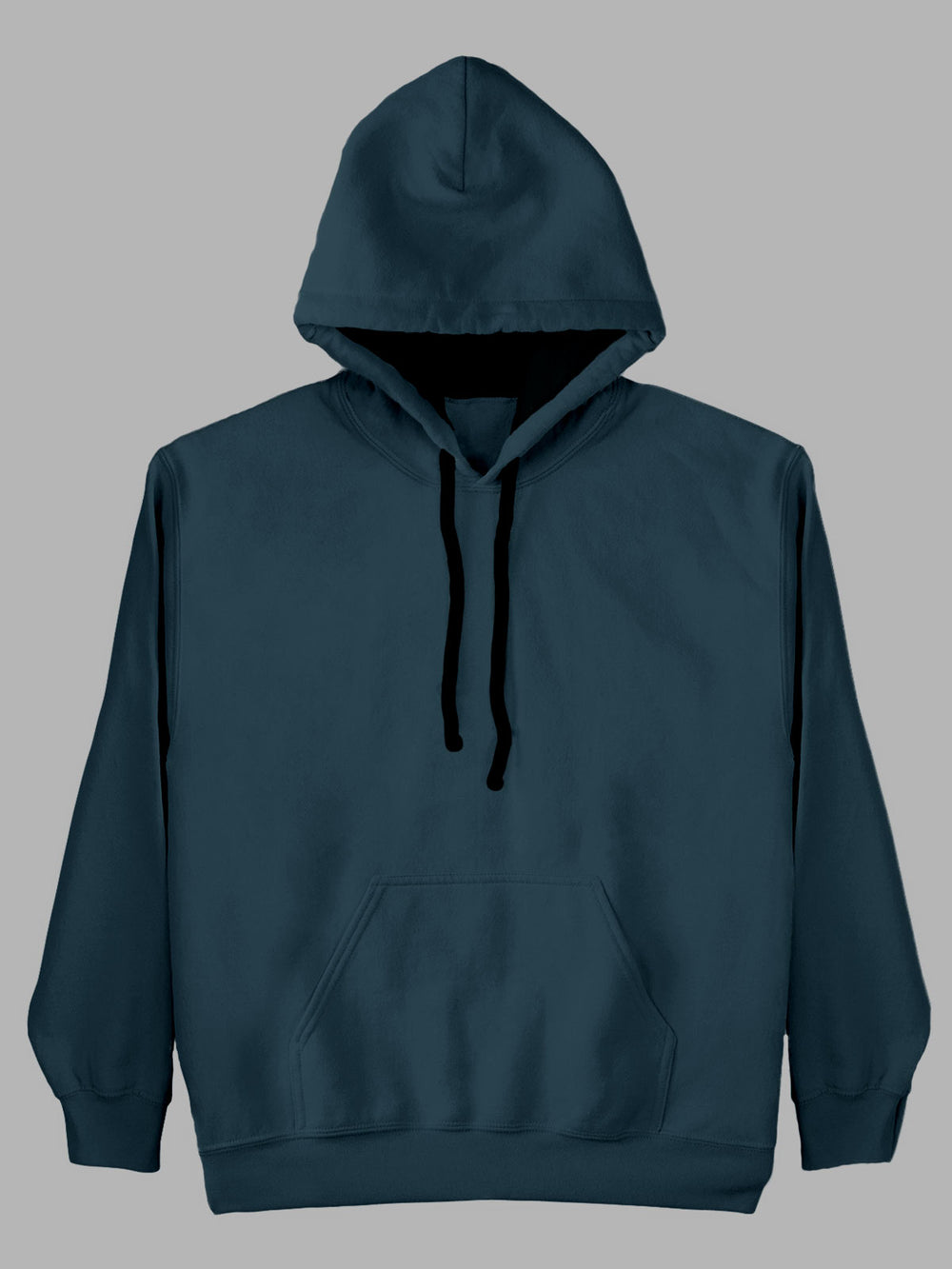 Teal Blue Plain Cotton Hoodie for Men & Women by shopghumakkad