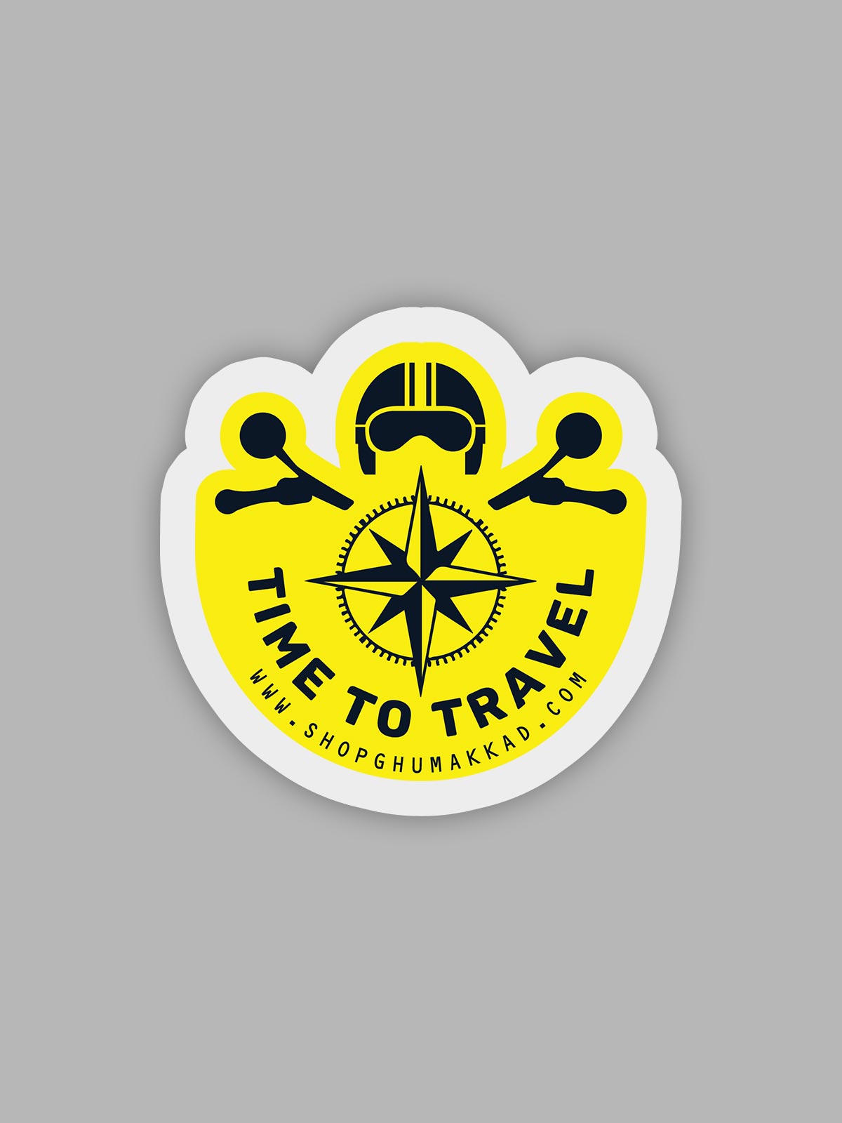 Time to Travel | Bike/Laptop/Car Sticker
