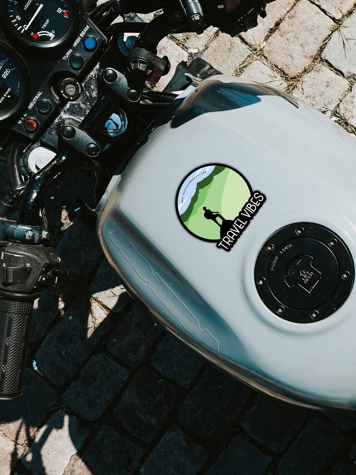 Travel Vibe Vinyl Sticker by shopghumakkad | Laptop Stickers | Bumper Stickers | Car Stickers | Bike Stickers