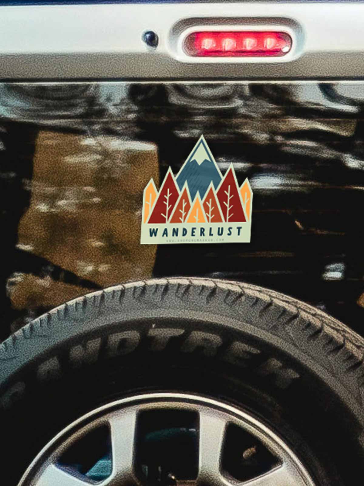 Wanderlust Vinyl Sticker by shopghumakkad | Laptop Stickers | Bumper Stickers | Car Stickers | Bike Stickers
