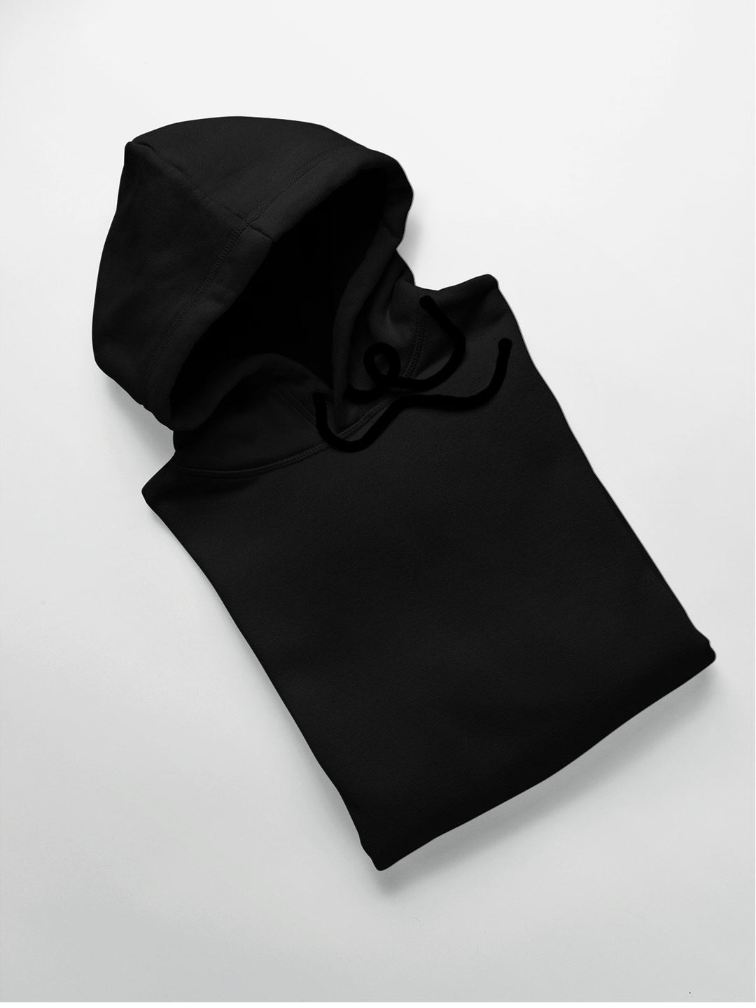 Black Plain Cotton Hoodie for Men & Women by shopghumakkad