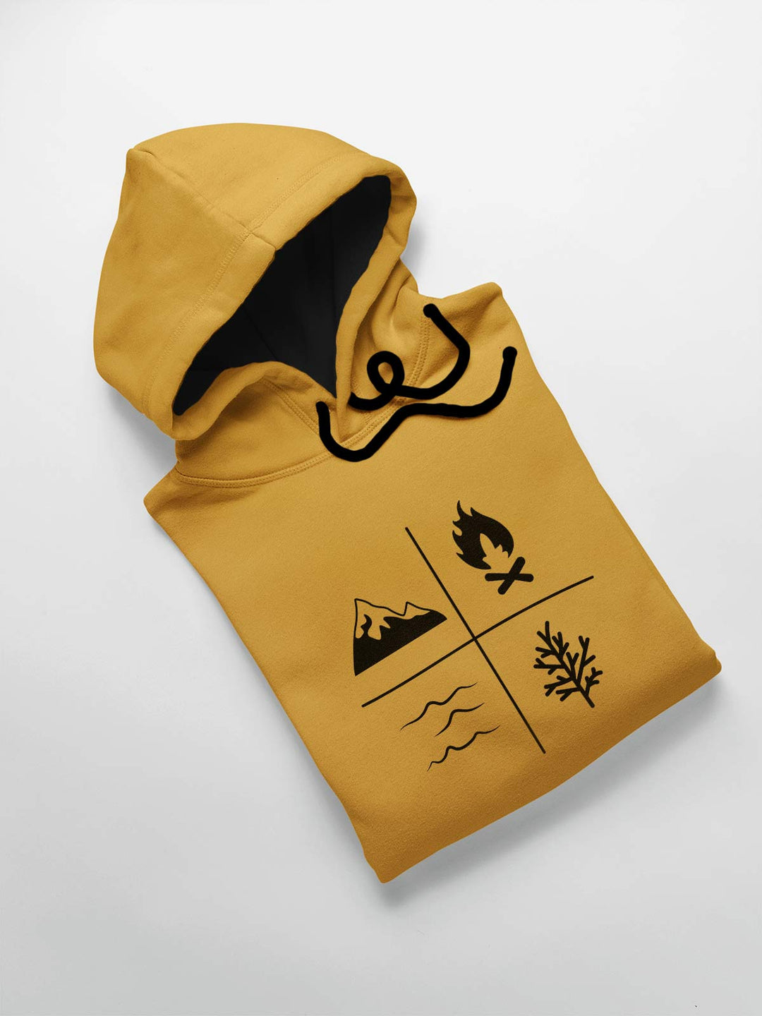 Camping Printed Cotton Hoodie for men & women by shopghumakkad