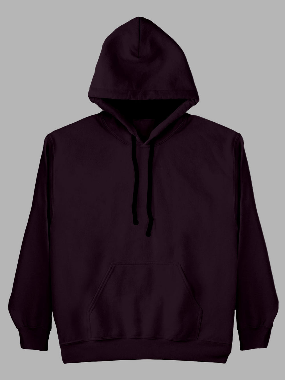 Wine Plain Cotton Hoodie for Men & Women by shopghumakkad