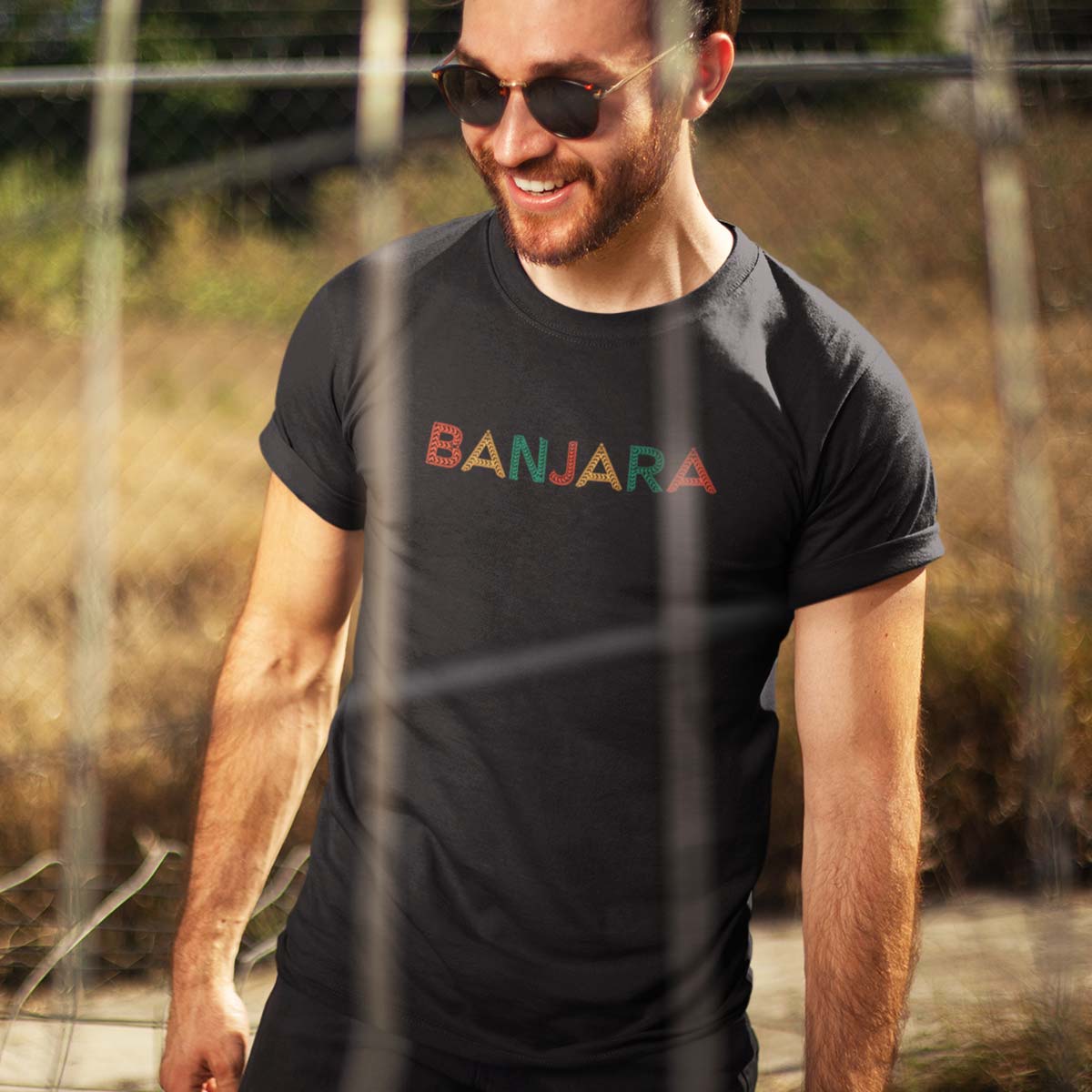 Banjara-printed-t-shirt-for-men by Ghumakkad