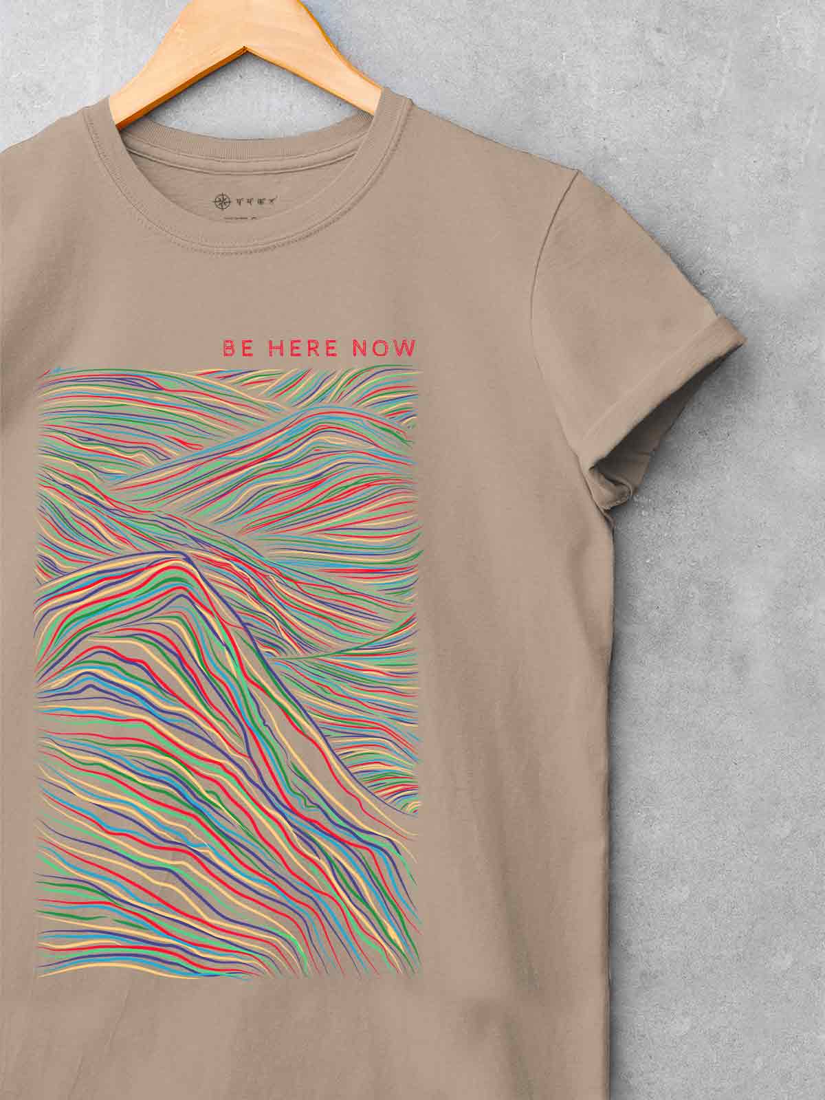 Be-there-now-Printed-t-shirt-for-men by Ghumakkad