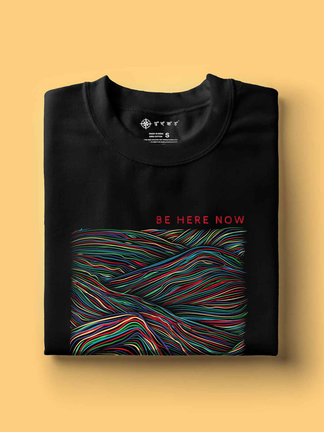 Be-there-now-Printed-t-shirt-for-men by Ghumakkad