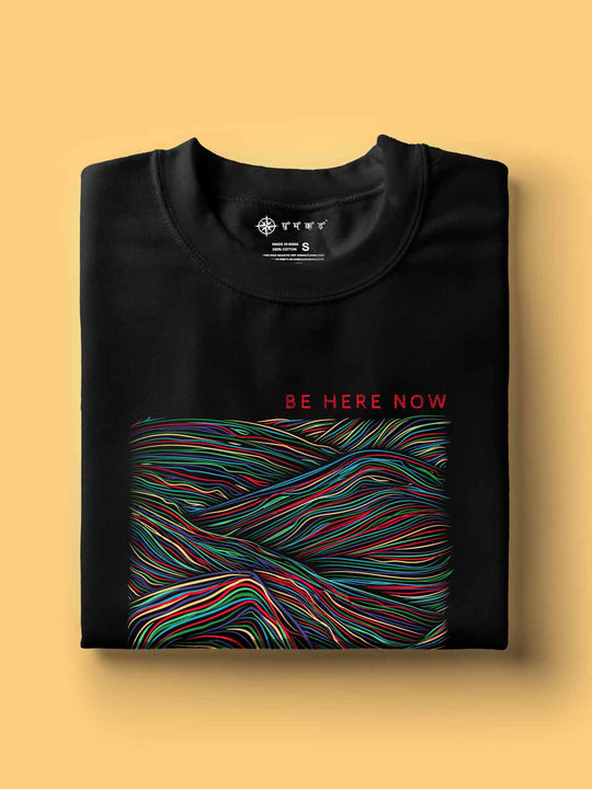 Be-there-now-Printed-t-shirt-for-men by Ghumakkad