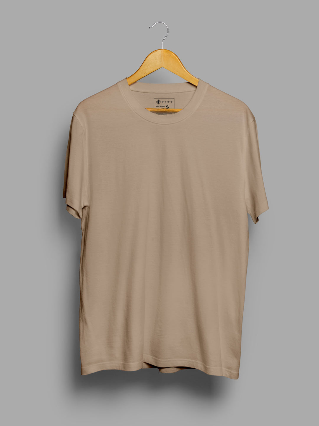 Beige-t-shirt-for-men by Ghumakkad