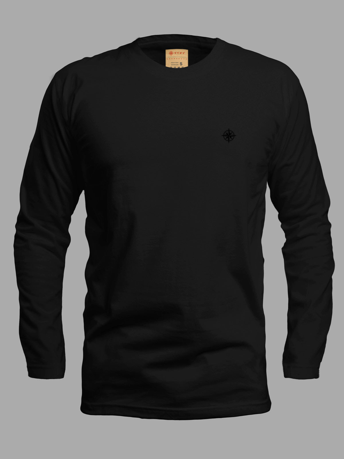 Black-full-sleeves-t-shirt