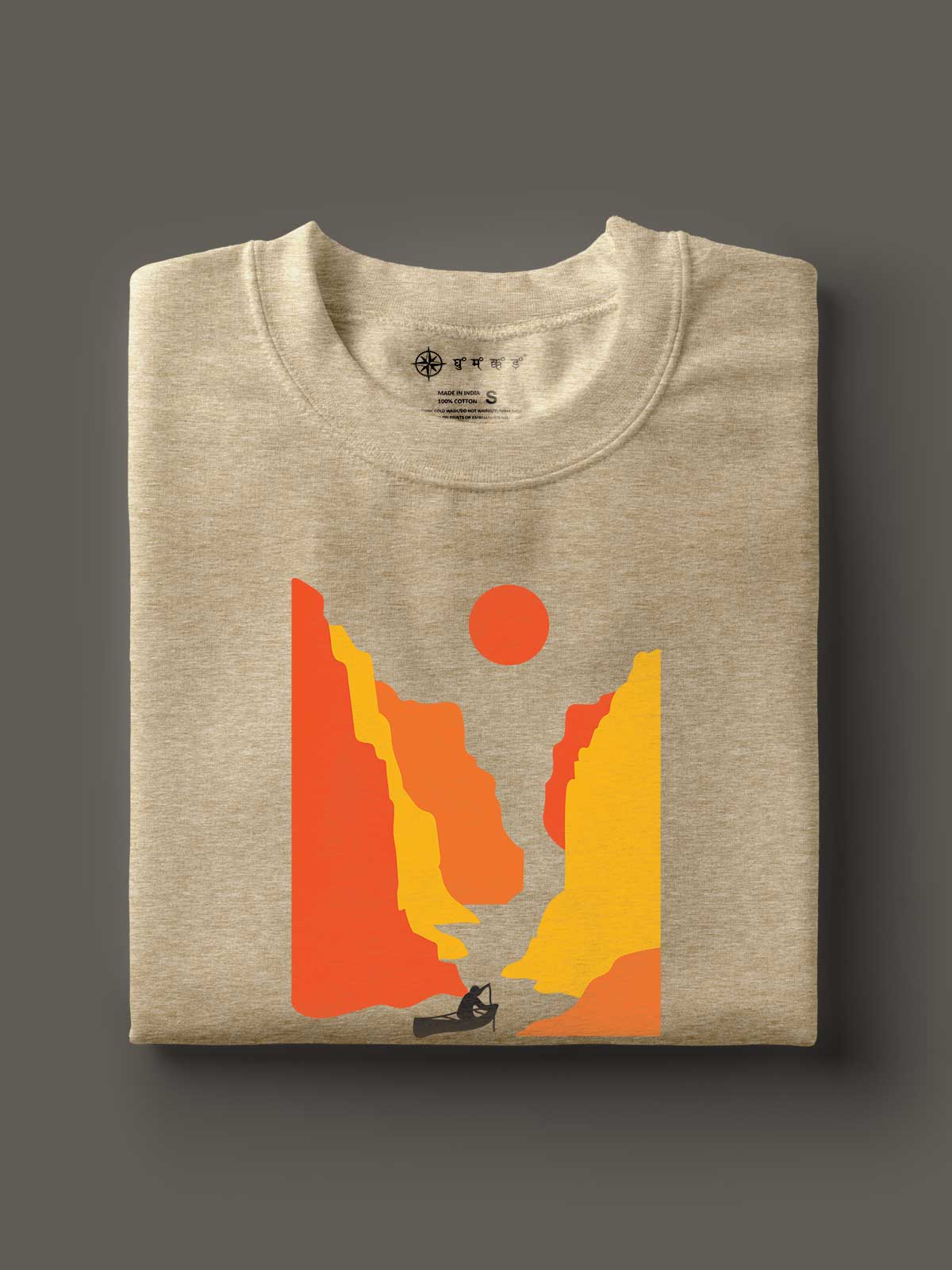 Boat-printed-t-shirt-for-men by Ghumakkad