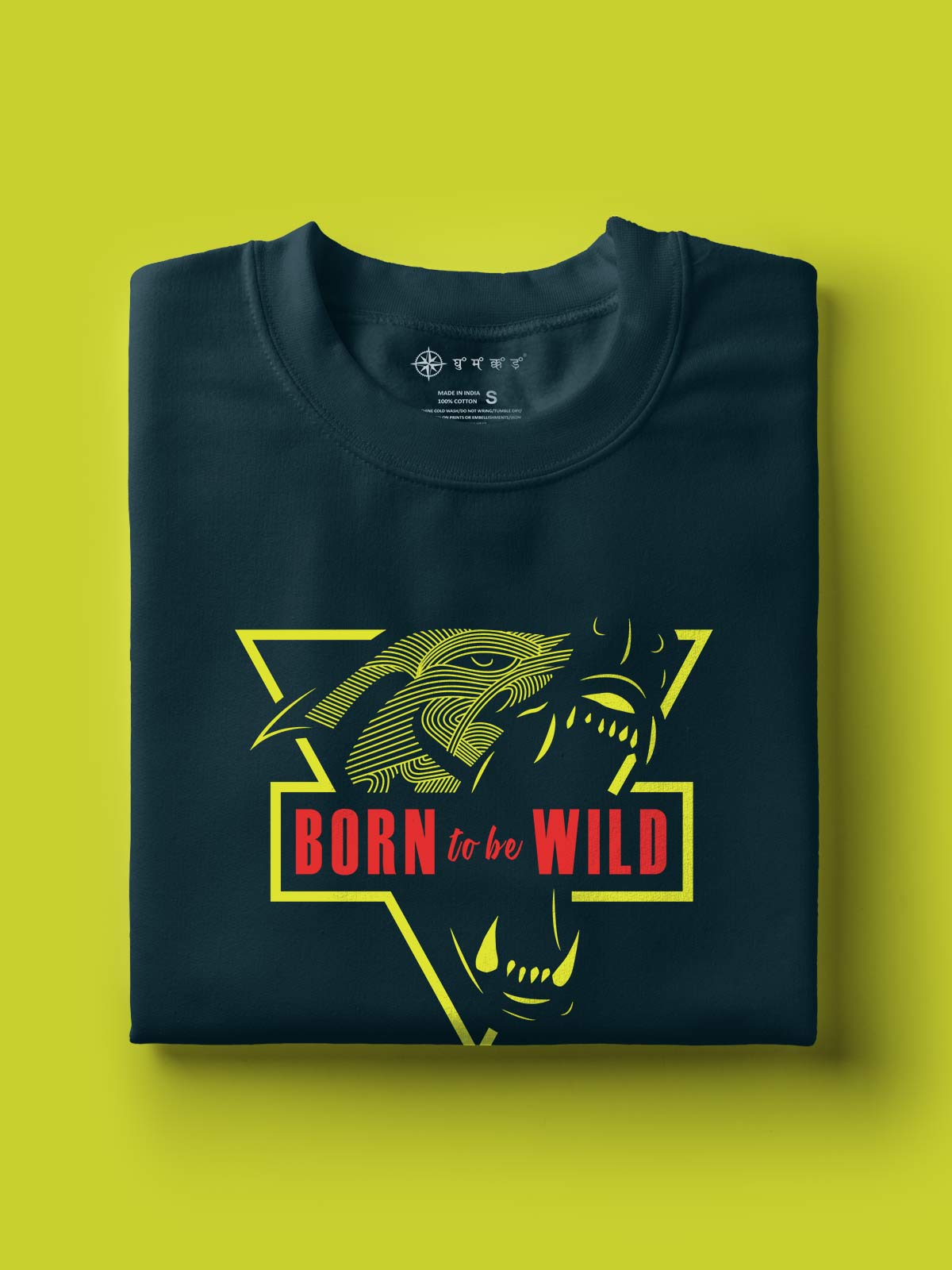 Born-to-be-wild-printed-t-shirt-for-men by Ghumakkad