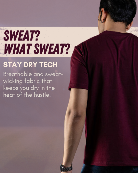 Burgundy Active Wear T-shirt