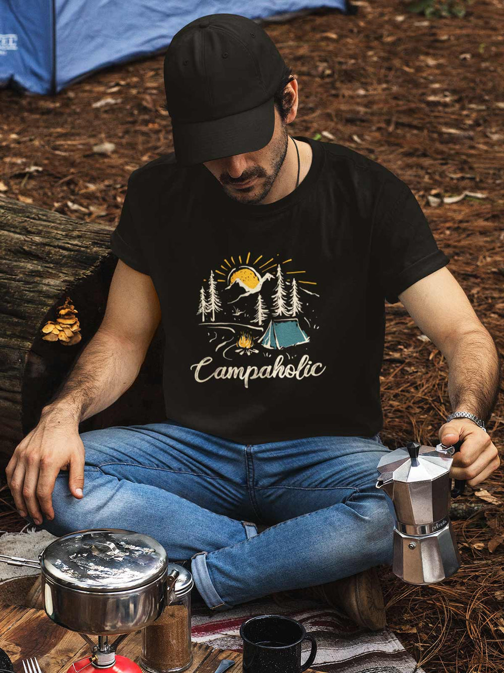 Campaholic-printed-t-shirt-for-men by Ghumakkad