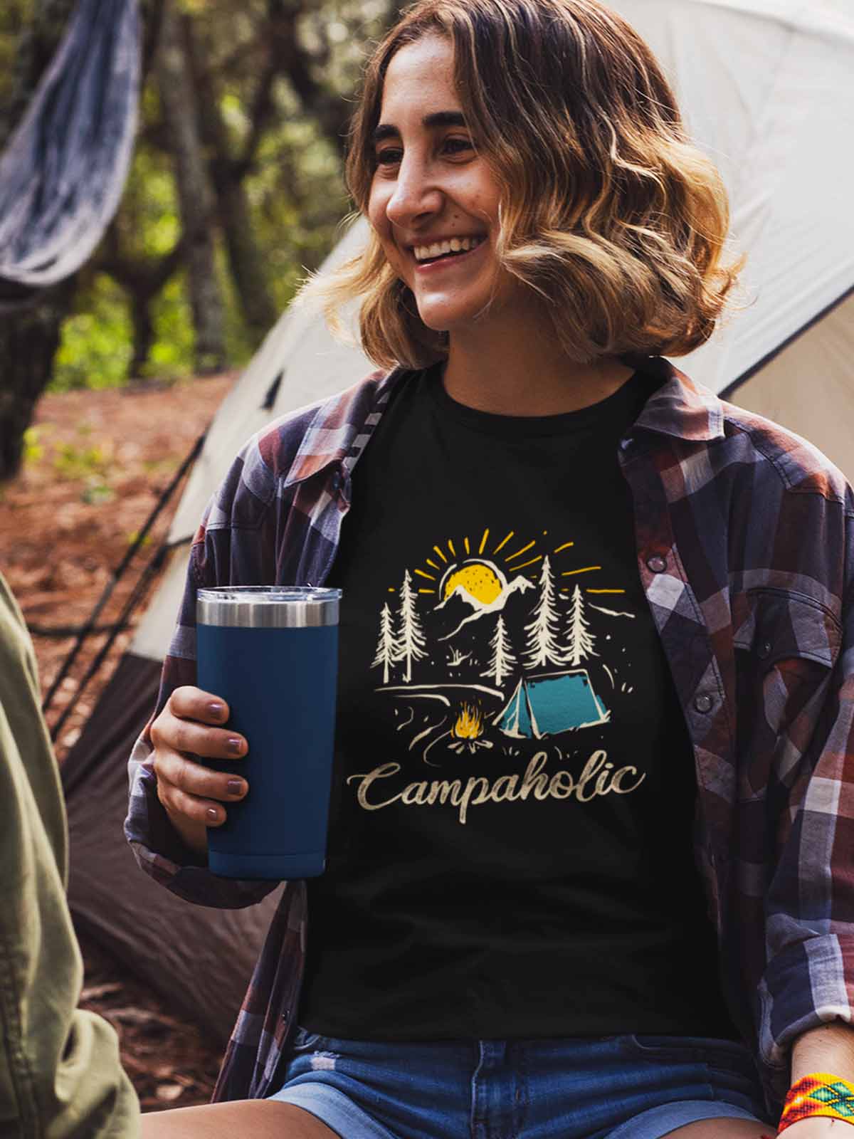 Campaholic-printed-t-shirt-for-women by Ghumakkad