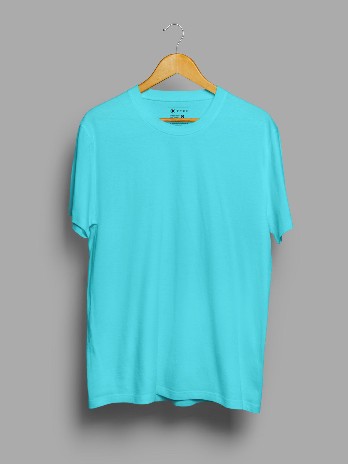 Celeste-blue-t-shirt-for-men by Ghumakkad
