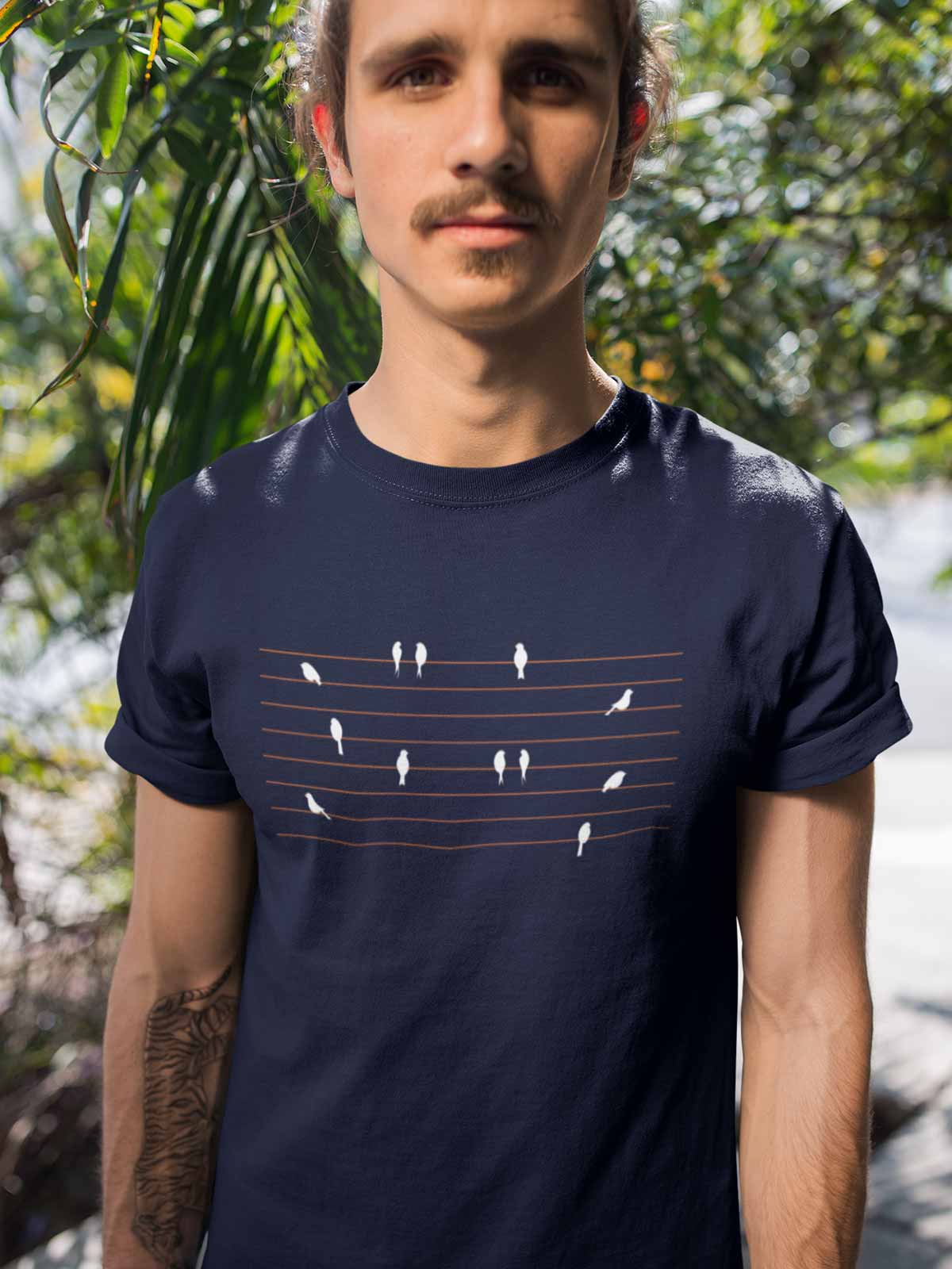 Chattinghbirds-printed-t-shirt-for-men by Ghumakkad
