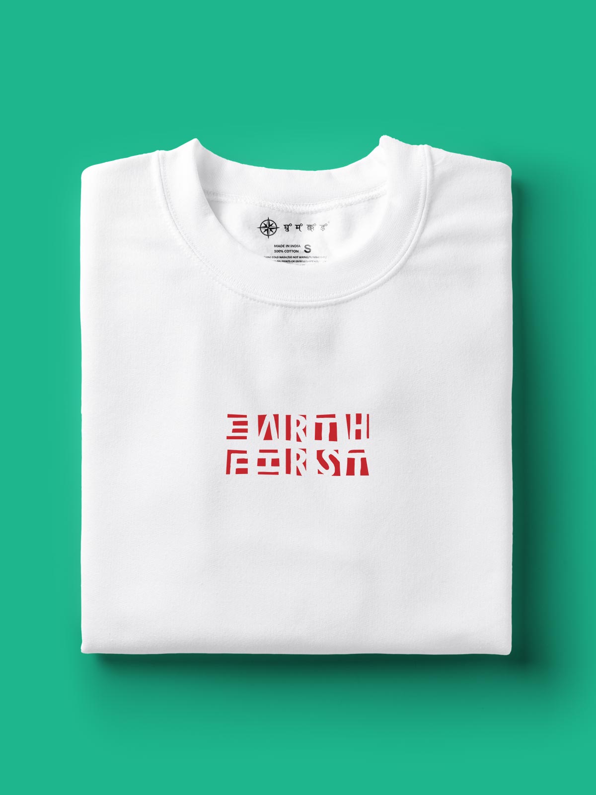 Earth-first-backprint-t-shirt-for-men by Ghumakkad
