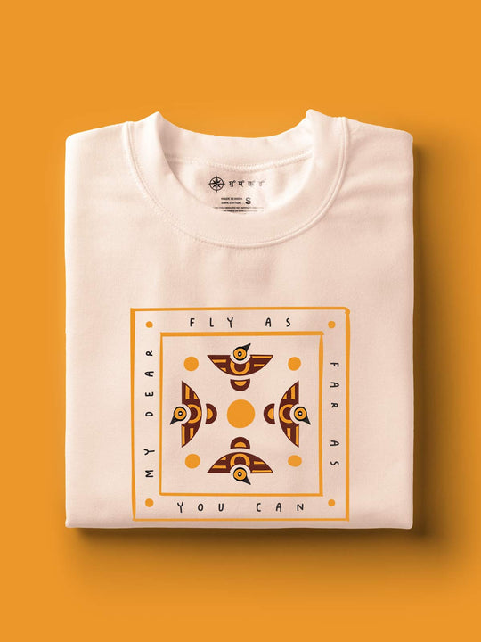 Fly-far-printed-t-shirt-for-men by Ghumakkad