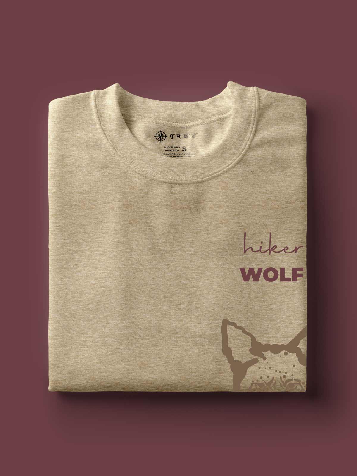 Hiker-wolf-printed-t-shirt-for-men by Ghumakkad