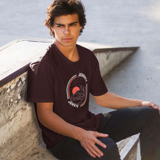 Journey-junkie-printed-t-shirt-for-men by Ghumakkad