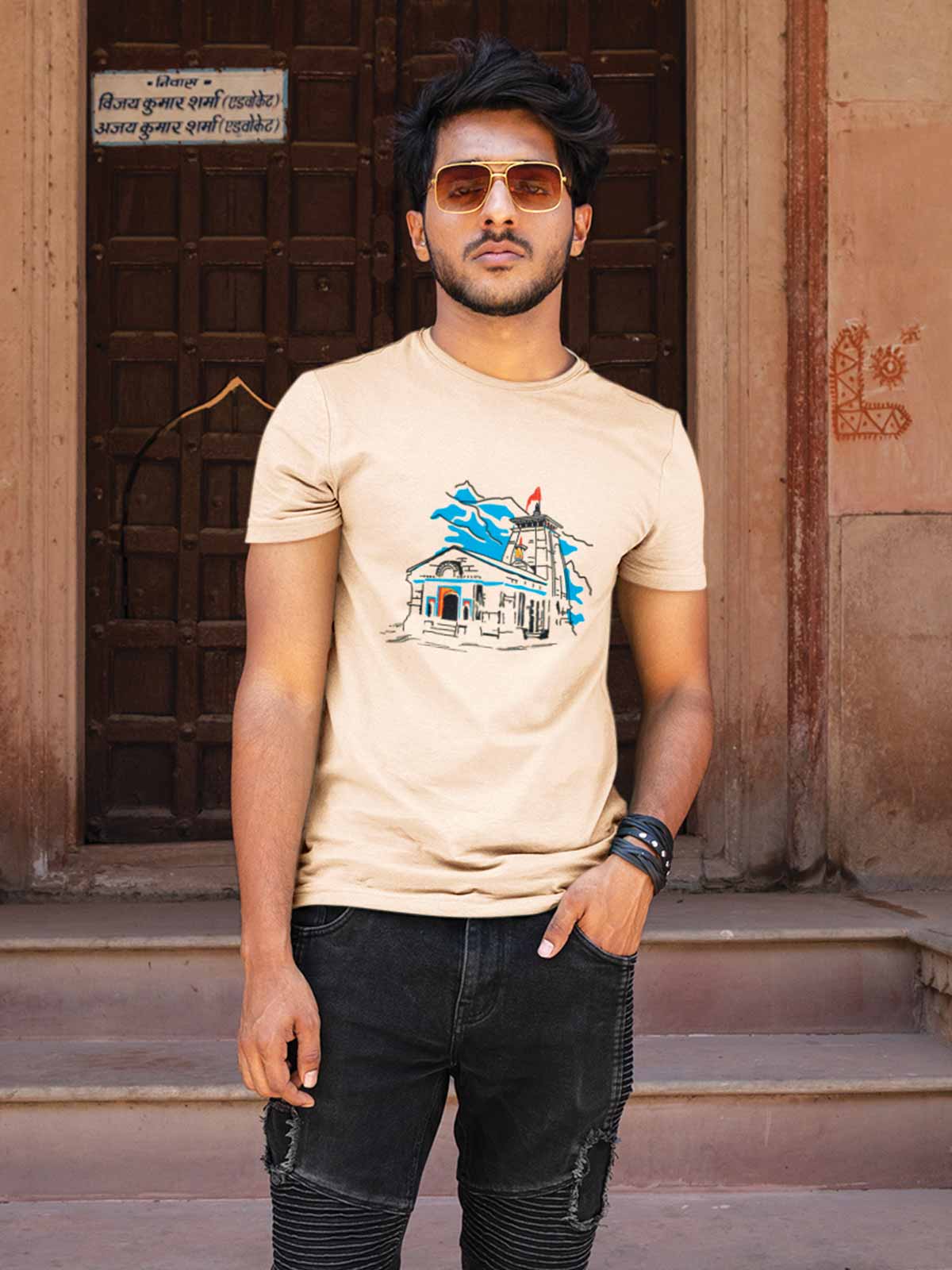 Kedarnath-printed-t-shirt-for-men by Ghumakkad