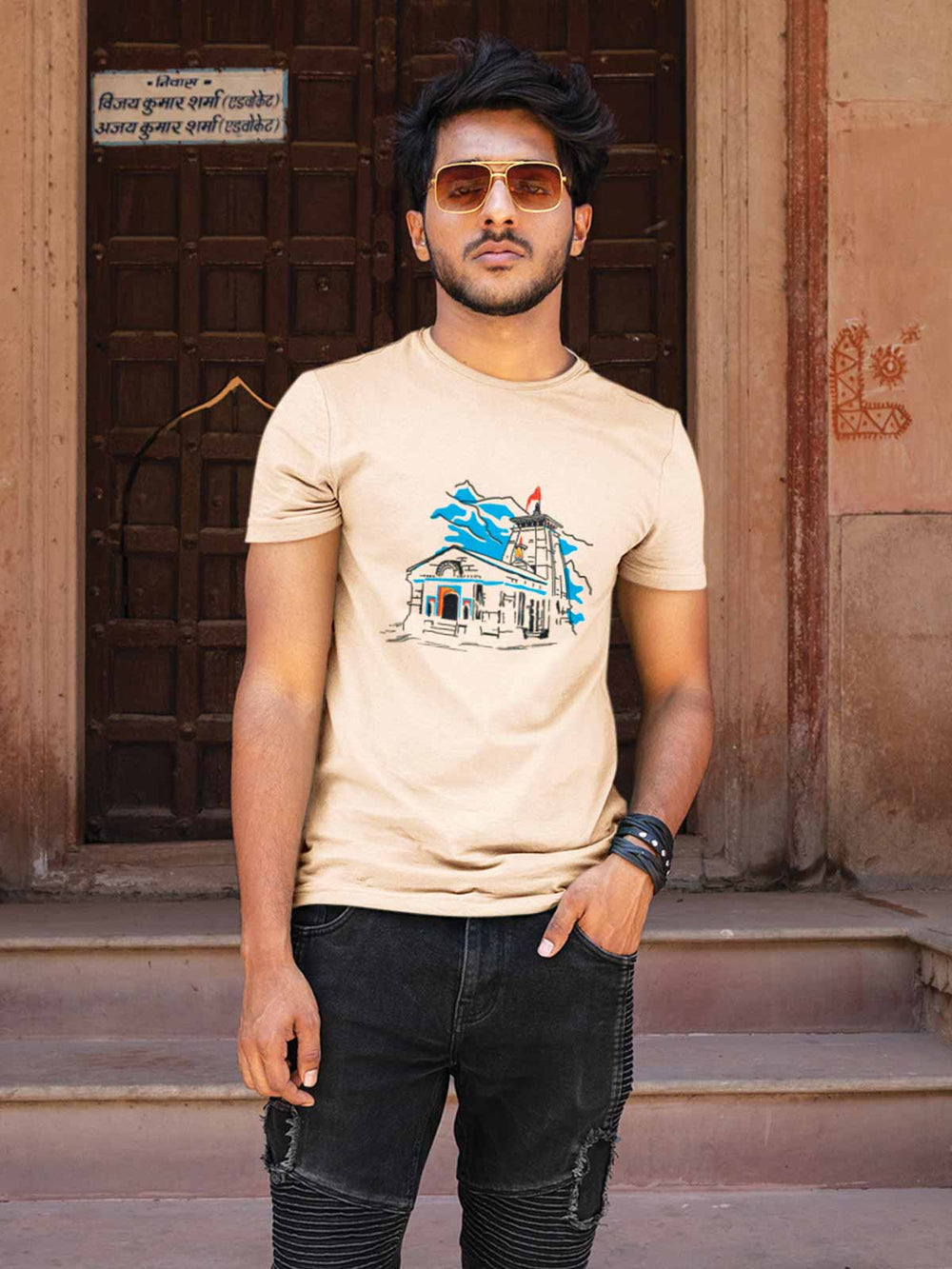 Kedarnath-printed-t-shirt-for-men by Ghumakkad