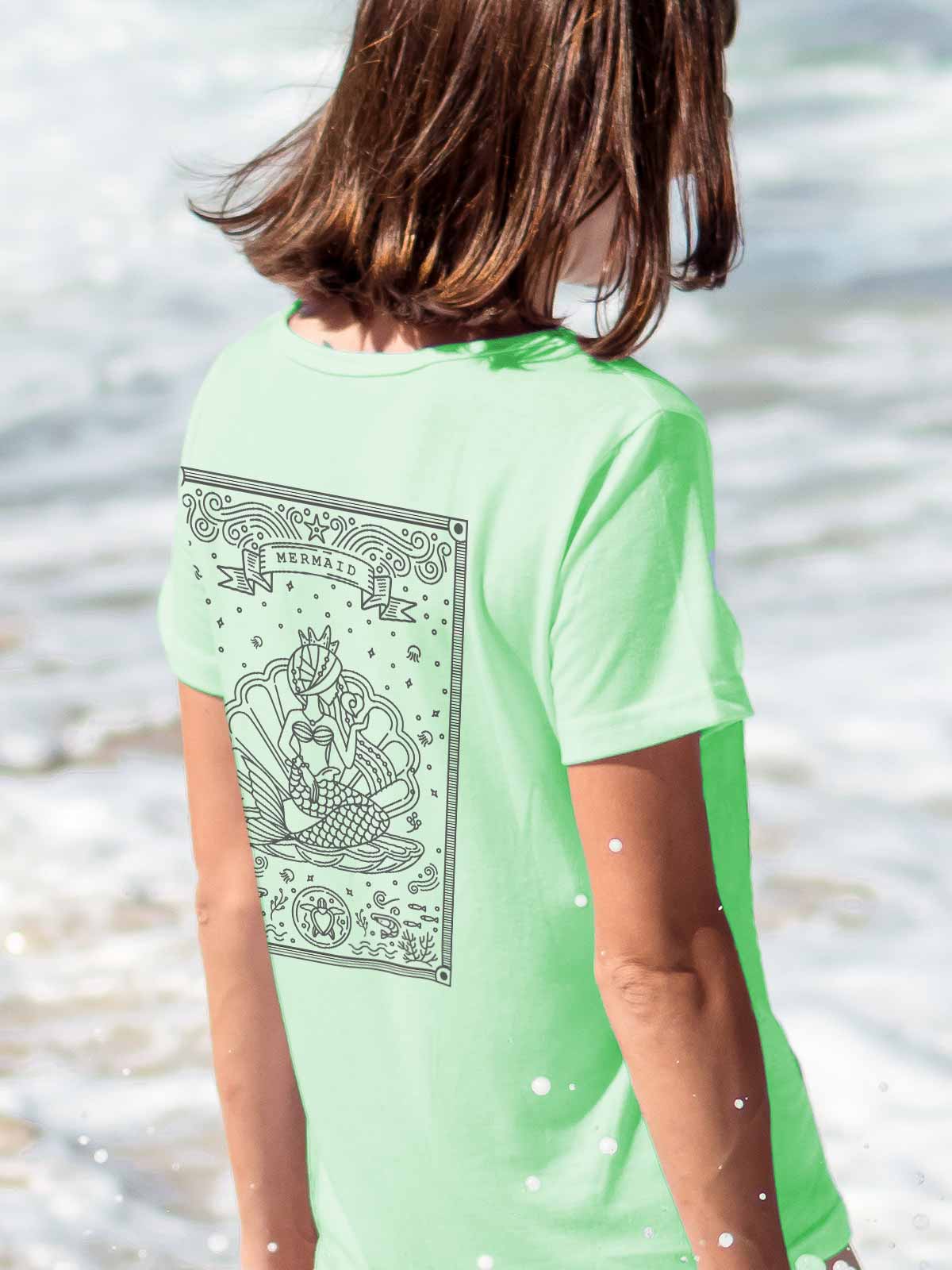 Mermaid-backprint-t-shirt-for-women by Ghumakkad