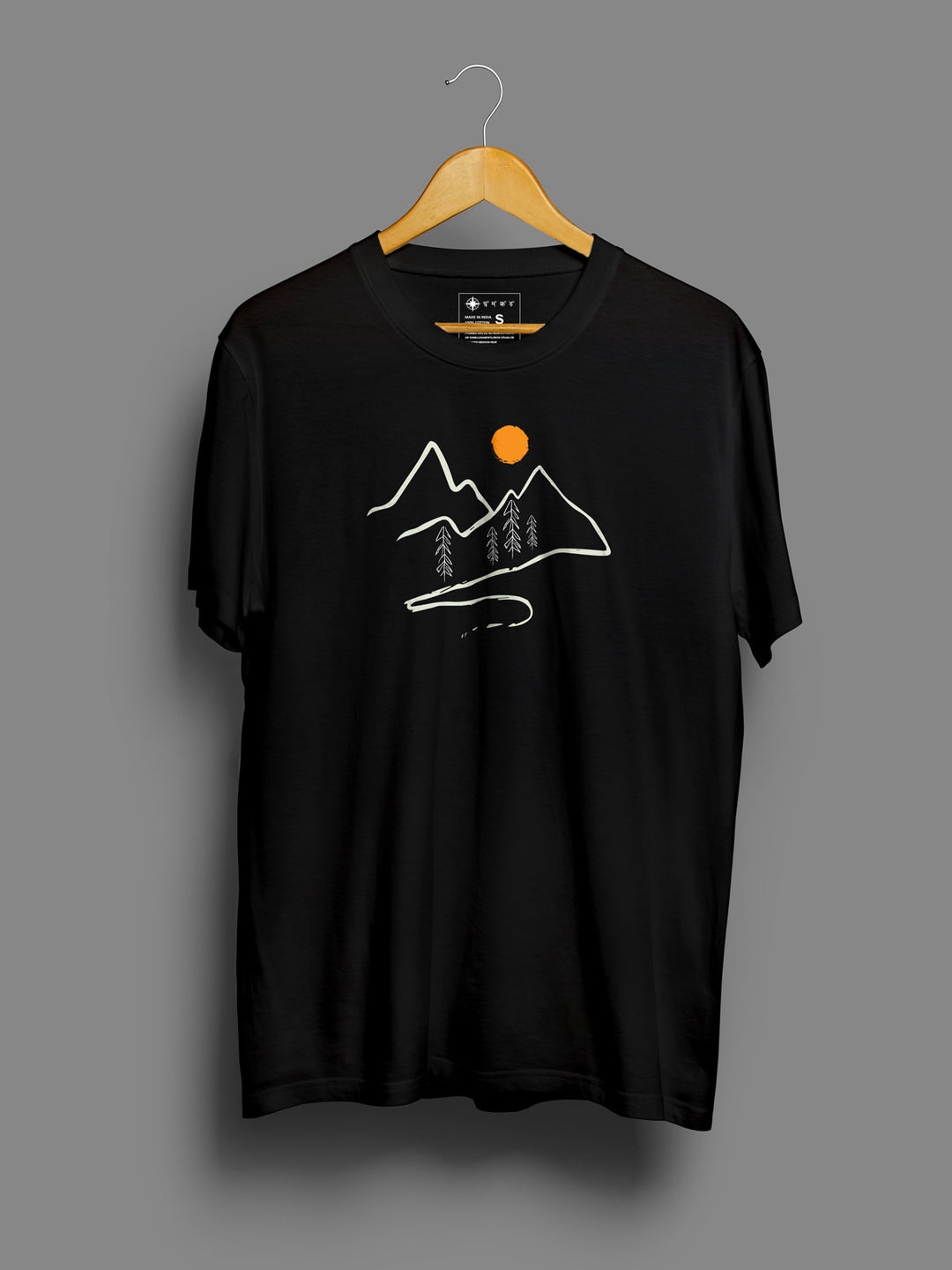 Mountain-road-printed-t-shirt-for-men by Ghumakkad