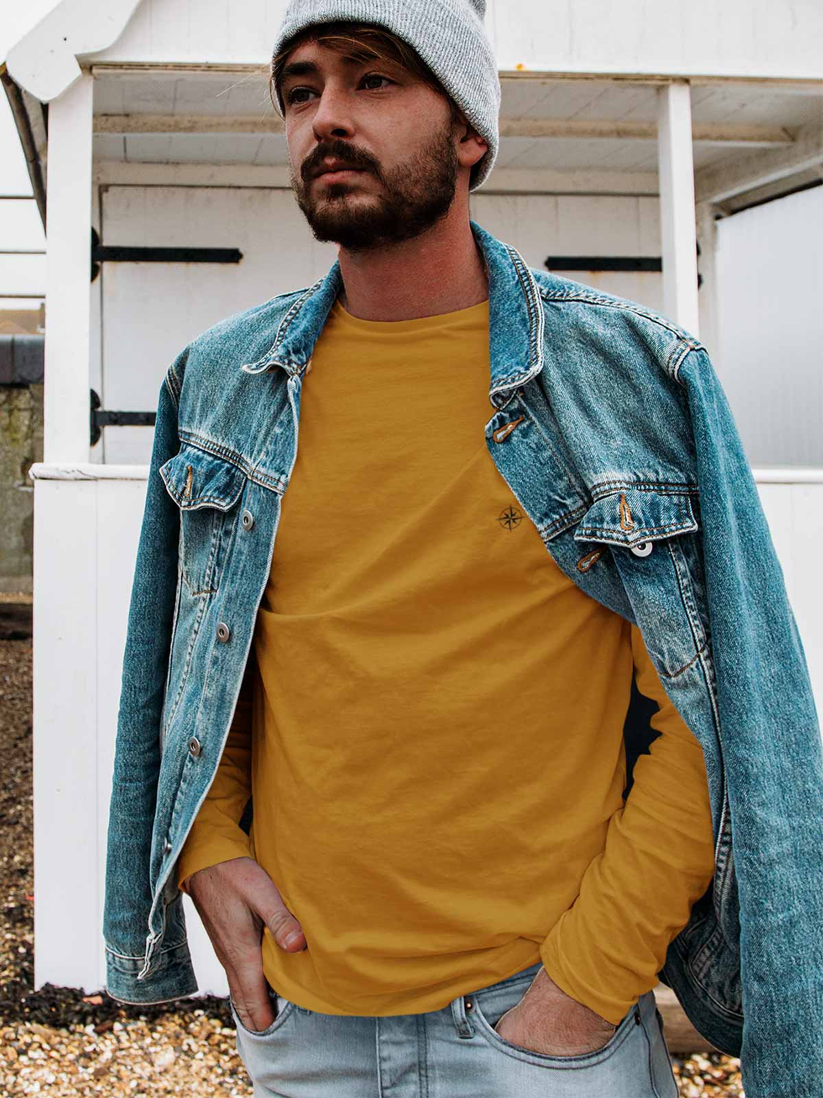 Mustard-Yellow-full-sleeves-t-shirt