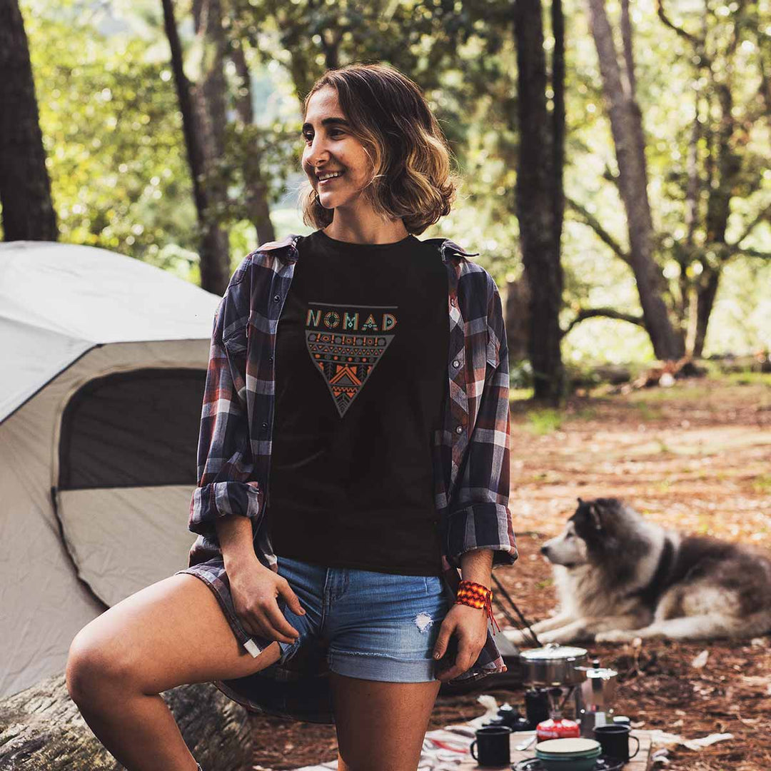 Nomad-printed-t-shirt-for-women by Ghumakkad