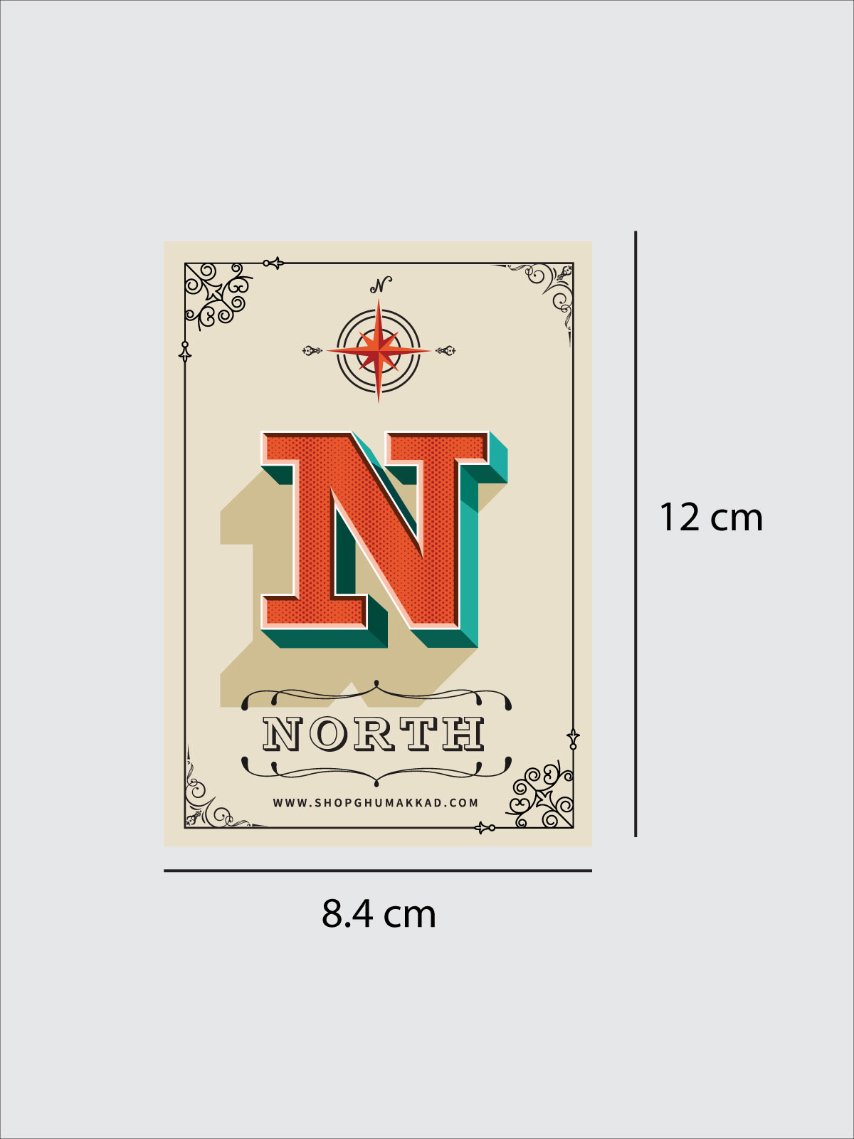 North-laptop-sticker-car-sticker-Ghumakkad..