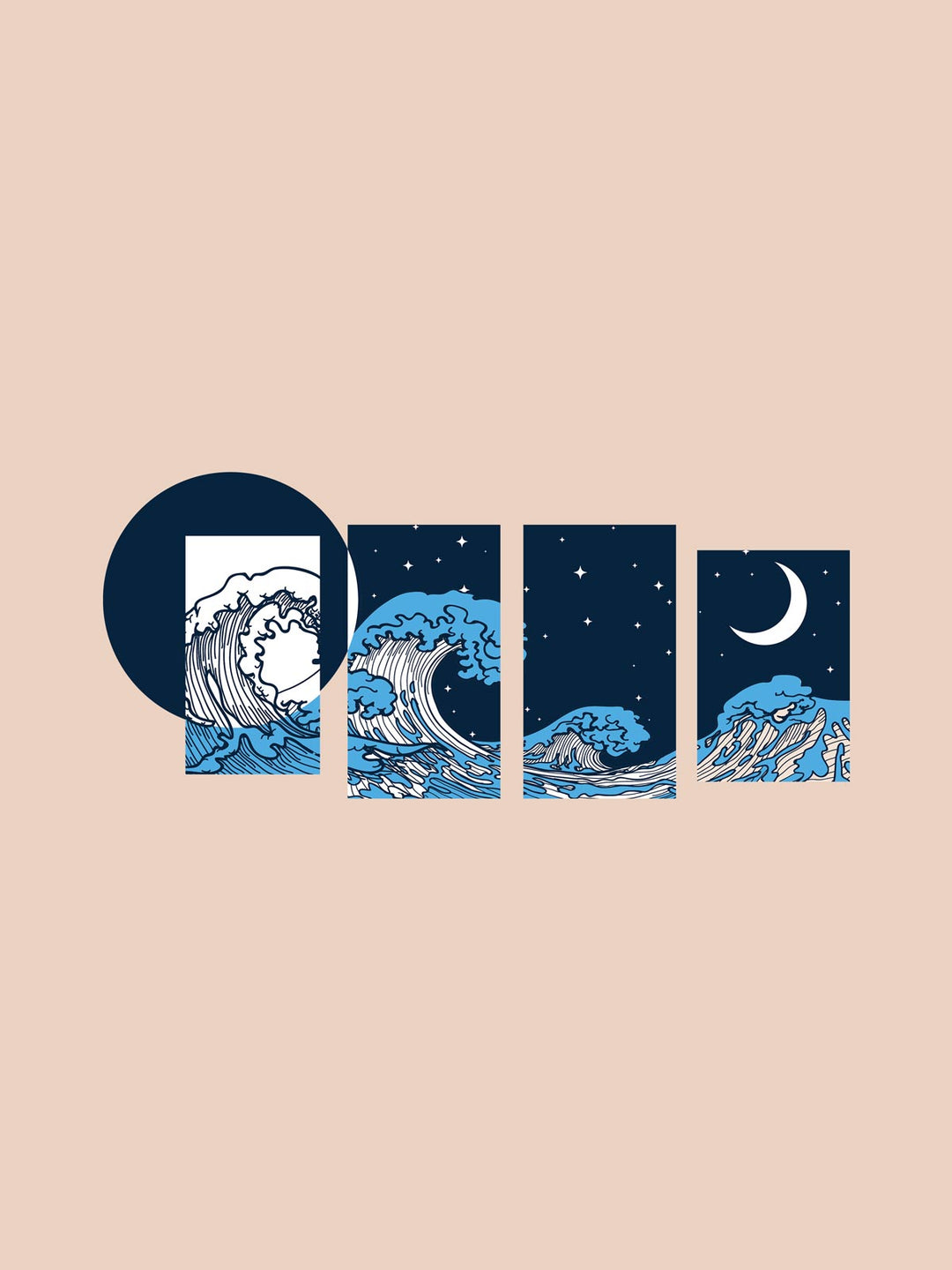 Ocean-night-printed-t-shirt-for-men by Ghumakkad