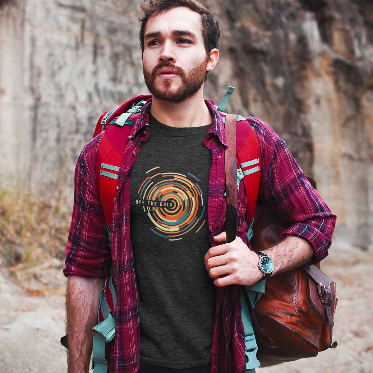 Off-the-grid-printed-t-shirt-for-men by Ghumakkad