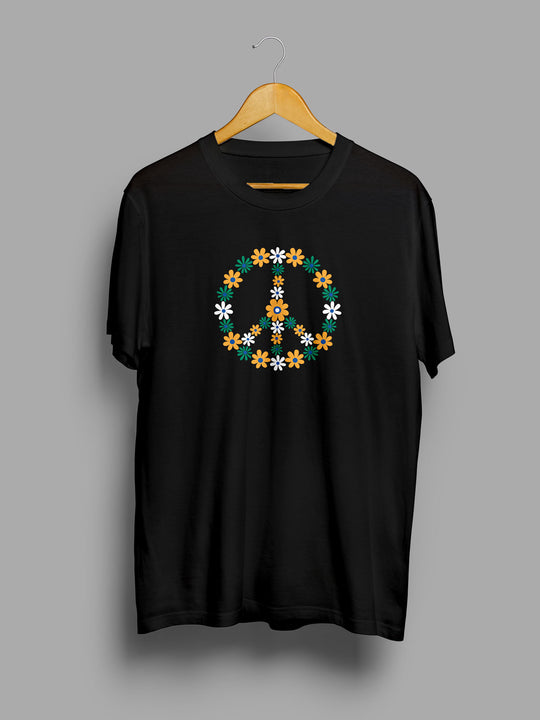 Peace-printed-t-shirt-for-men by Ghumakkad