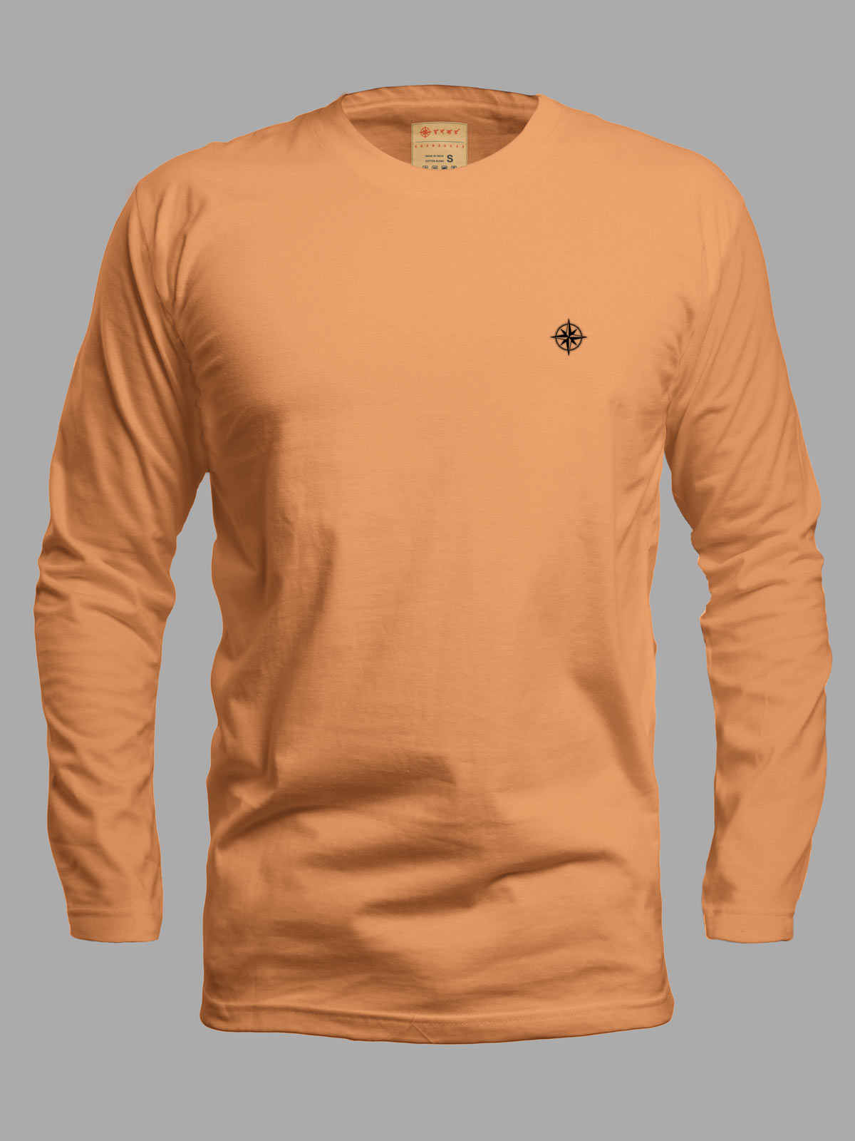 Peach-full-sleeves-t-shirt