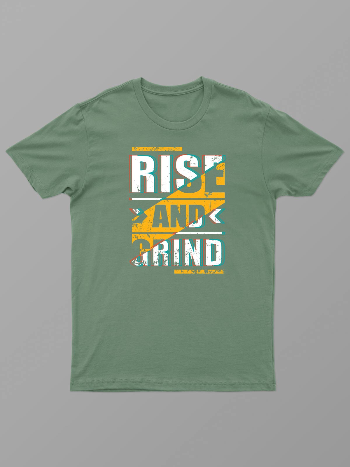 Printed-Sports-T-Shirt-Gym-T-Shirt-Green