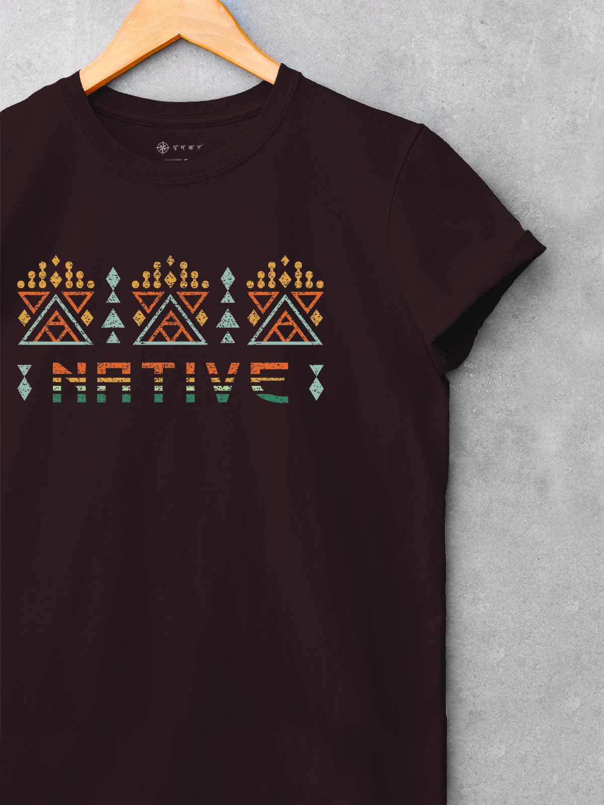 Proudly-native-printed-t-shirt-for-men by Ghumakkad