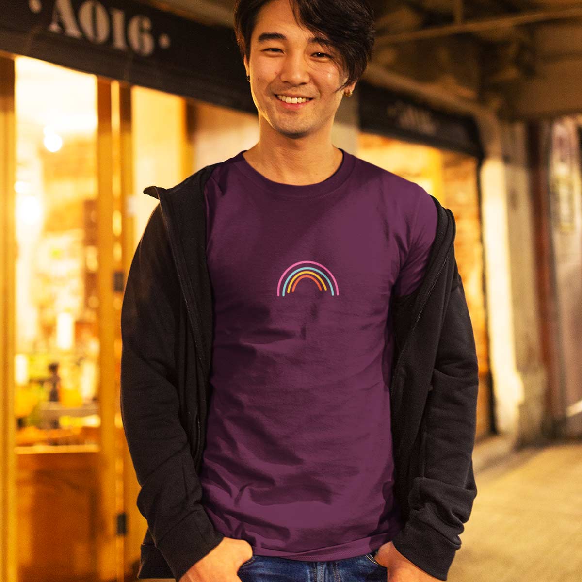  Rainbow-printed-t-shirt-for-men by Ghumakkad