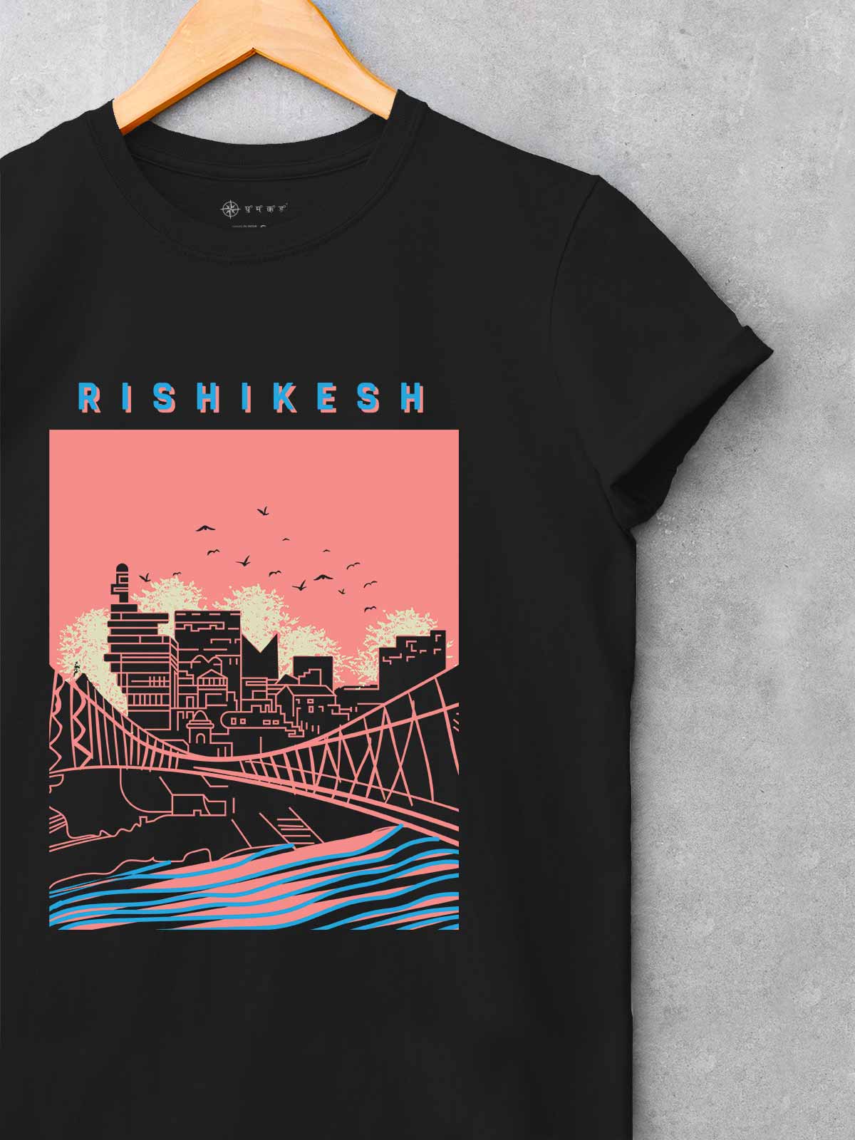 Rishikesh-printed-t-shirt-for-men by Ghumakkad