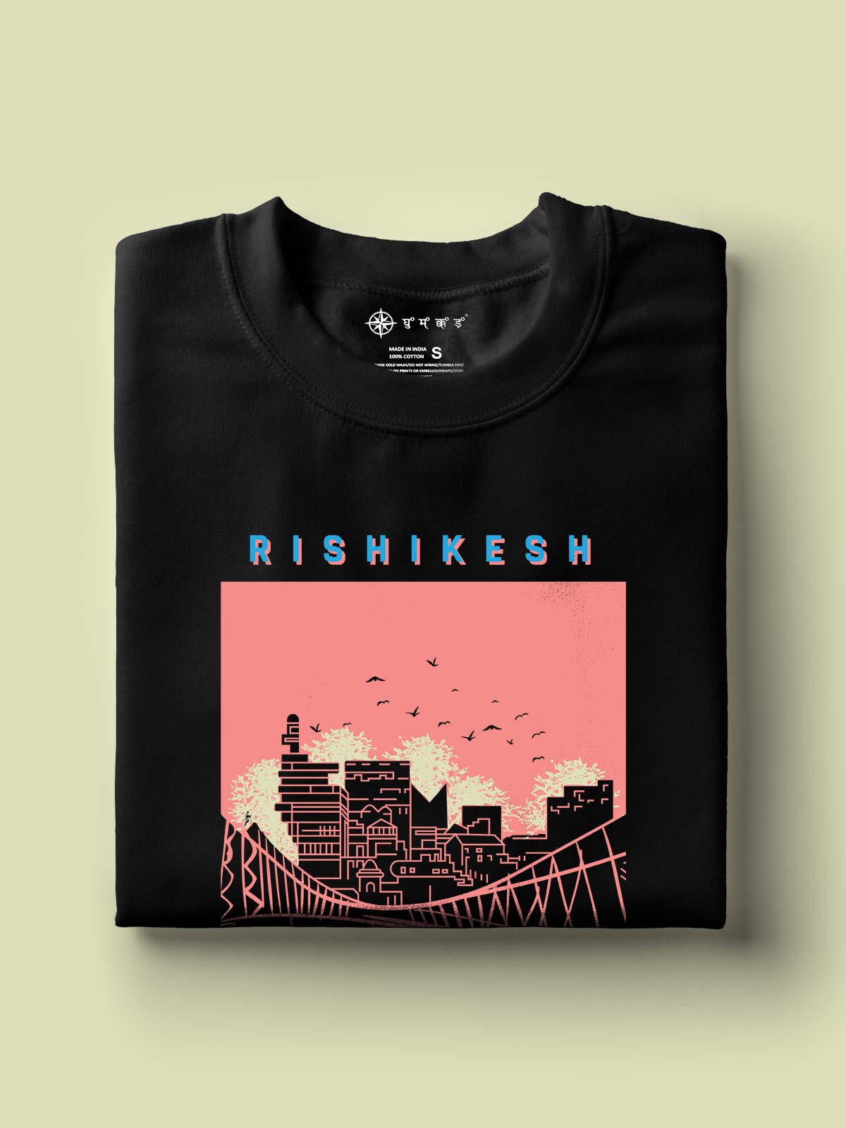 Rishikesh-printed-t-shirt-for-men by Ghumakkad