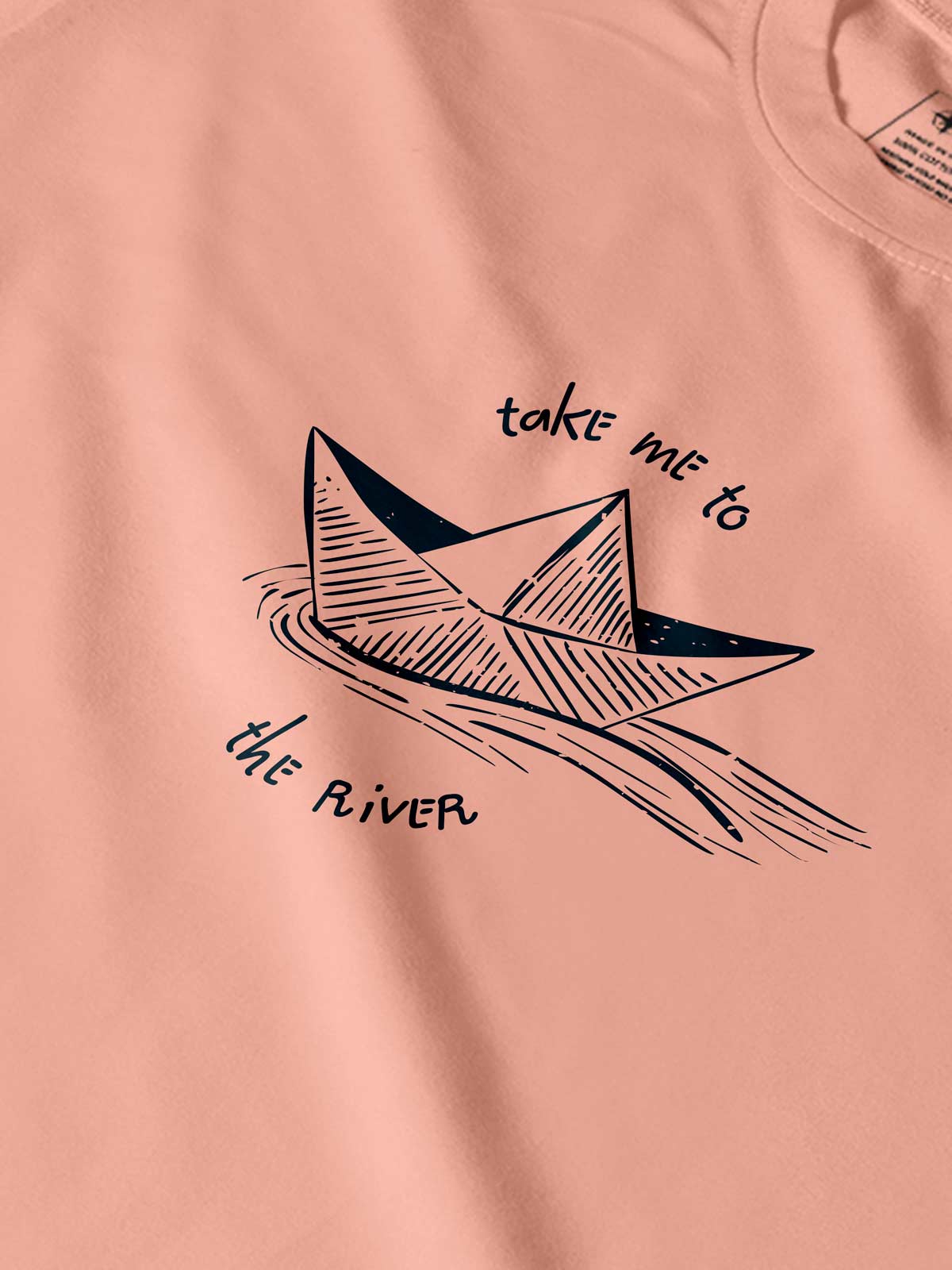 River-Peach-printed-t-shirt-for-men by Ghumakkad